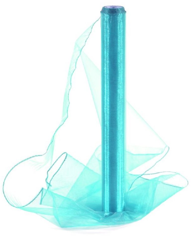 Vikpap Organza 40 cm/10y tyrkysová
