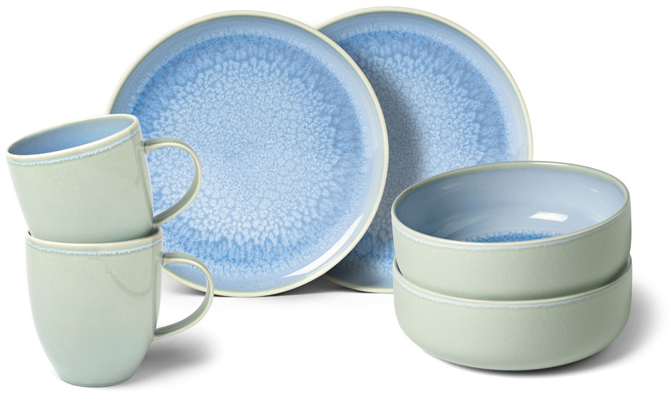 VILLEROY & BOCH Porcelánová snídaňová sada z kolekce Crafted Blueberry 6 ks