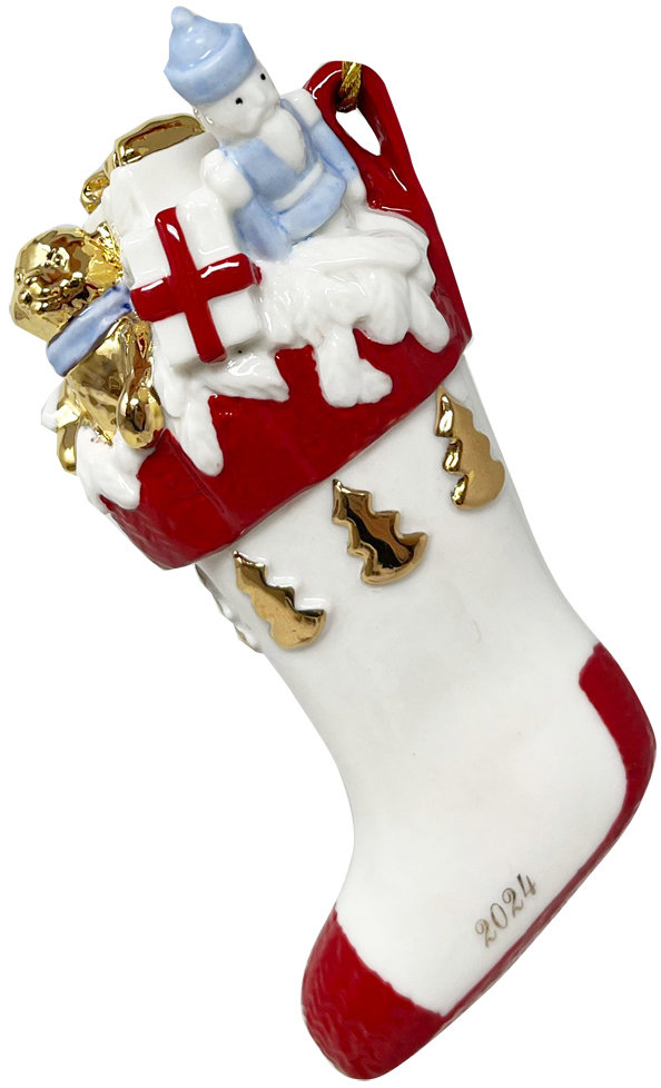 VILLEROY & BOCH Vánoční ozdoba z kolekce Christmas classics 2024 Vánoční punčocha