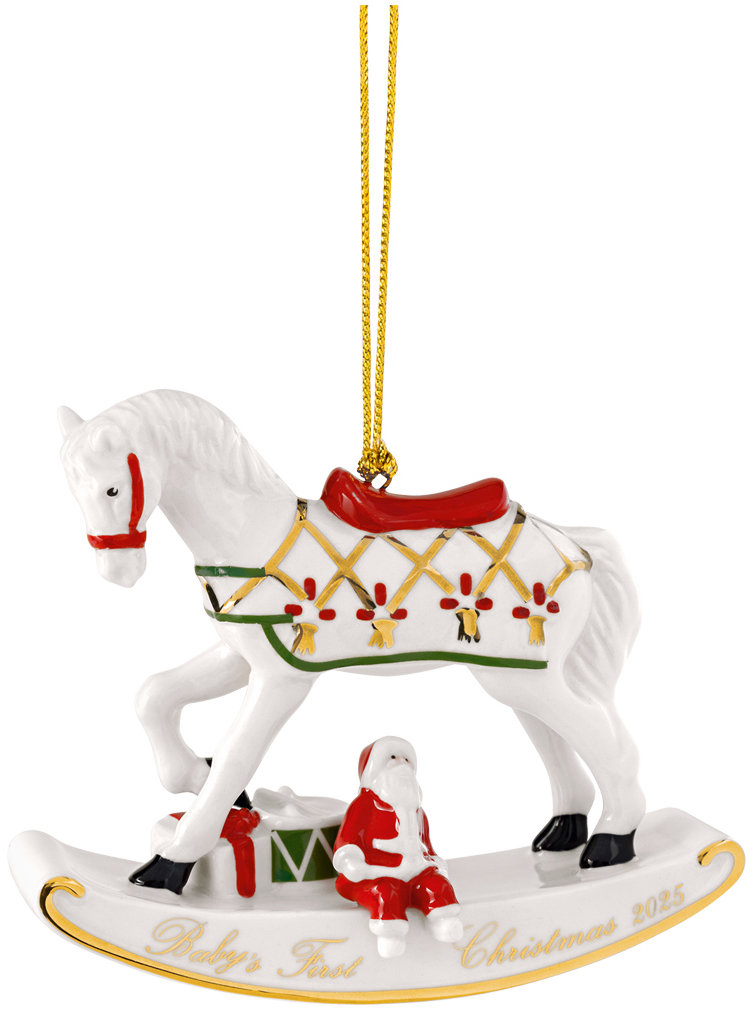VILLEROY & BOCH Vánoční ozdoba z kolekce Christmas classics 2025 Houpací koník