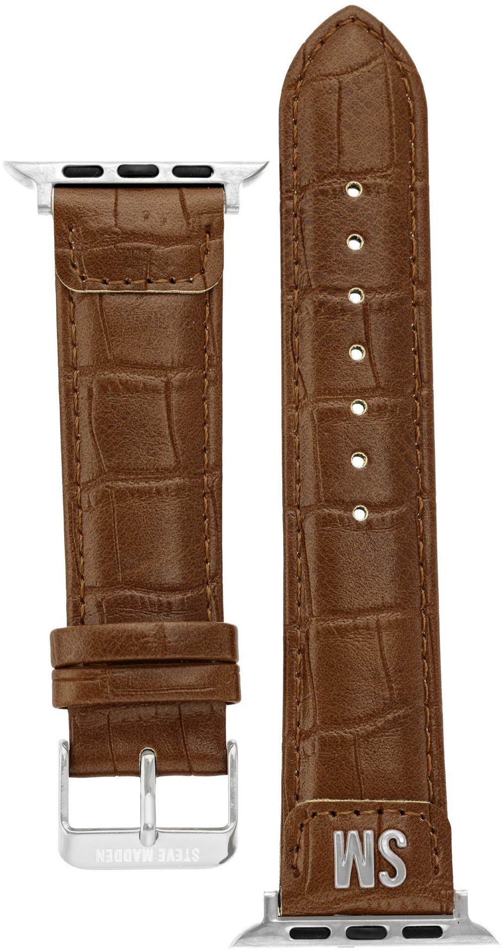 Steve Madden Řemínek veganská kůže hnědý pro Apple Watch 38/40/41 mm WS/1002SVHY384041