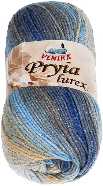 BELLATEX Příze Pryia lurex 100 g - 302 šedá, modrá, béžová