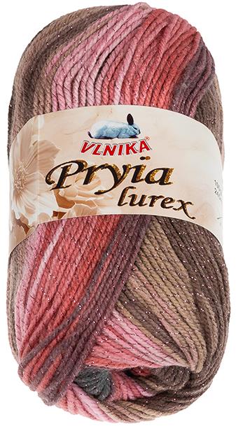 BELLATEX Příze Pryia lurex 100 g - 303 růžová, hnědá