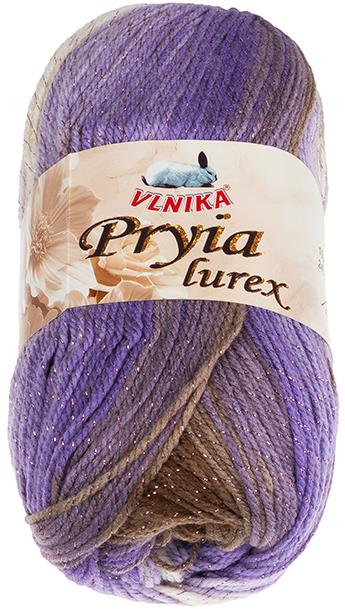 BELLATEX Příze Pryia lurex 100 g - 310 fialová, hnědá