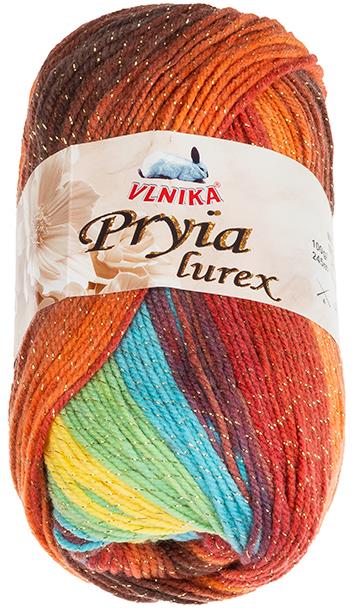 BELLATEX Příze Pryia lurex 100 g - 323 červená, žlutá, modrá, zelená