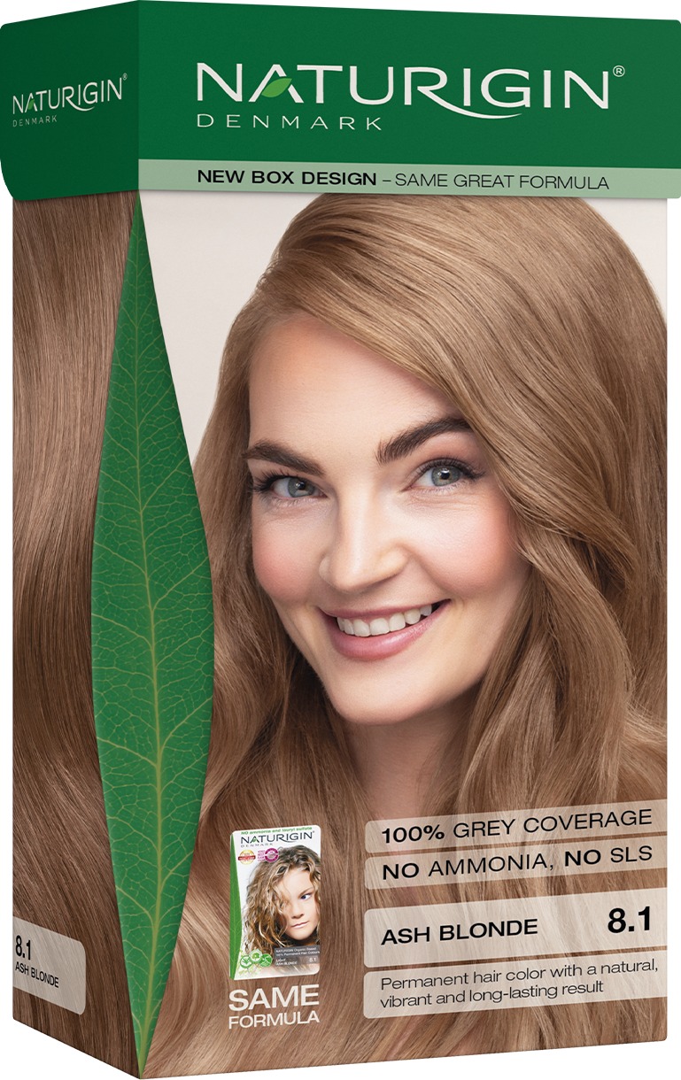 Přírodní blond barva na vlasy se studeným odleskem - NATURIGIN Ash Blonde 8.1