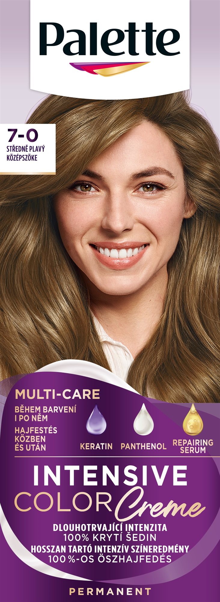 SCHWARZKOPF PALETTE Intensive Color Cream 7-0 (N6) Středně plavý