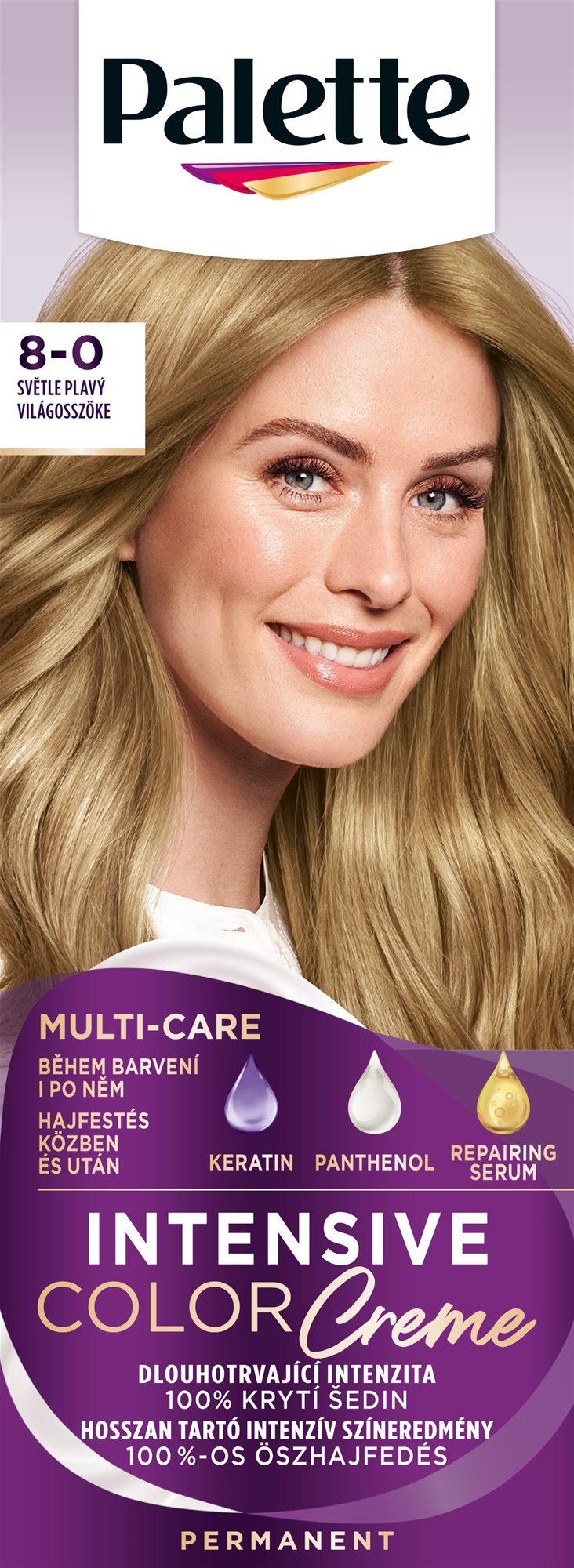 SCHWARZKOPF PALETTE Intensive Color Cream 8-0 (N7) Světle plavý