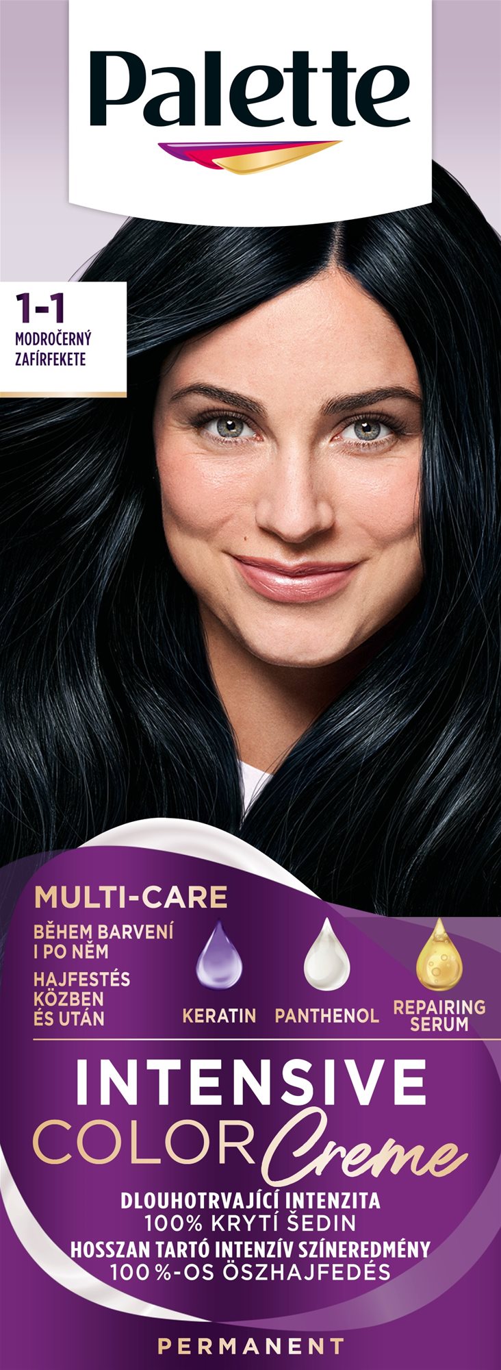 SCHWARZKOPF PALETTE Intensive Color Cream 1-1 (C1) Modročerný