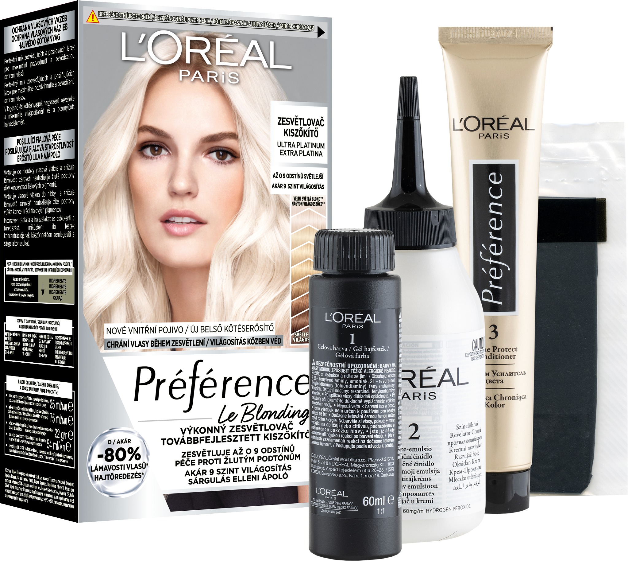 L'ORÉAL PARIS Préférence Le Blonding Zesvětlovač Ultra Platinum