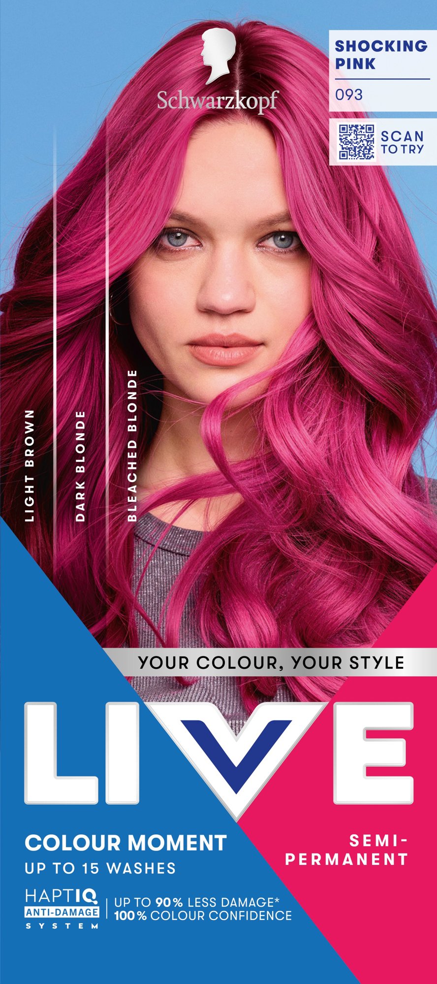 SCHWARZKOPF LIVE Ultra Brights 093 Party růžová 50 ml