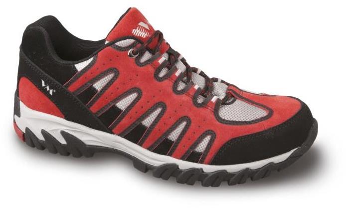 VM FOOTWEAR Polobotka outdoor kožená v kombinaci s textilem Calgary 4835-35 červená, velikost 36