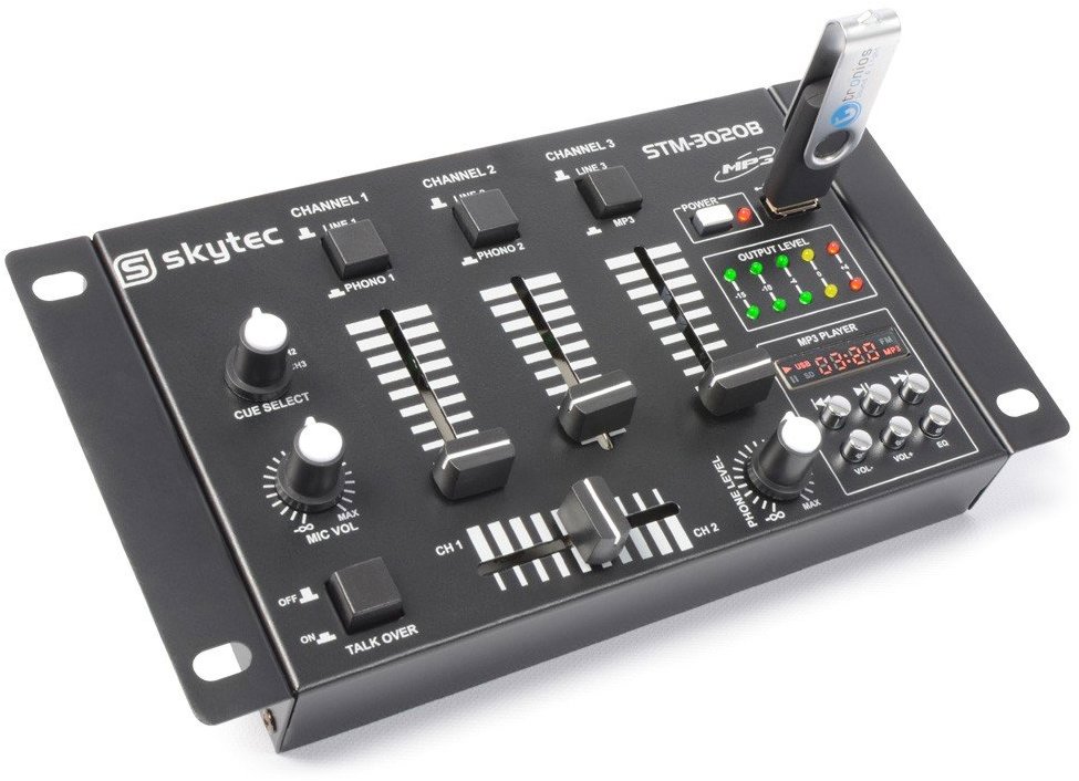 Skytec STM-3020B 6 - Kanálový mixážní pult USB / MP3 – černá