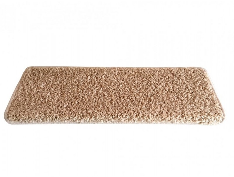 Vopi Nášlapy na schody Color shaggy béžový obdélník, samolepící 24 × 65 obdélník (rozměr včetně ohyb