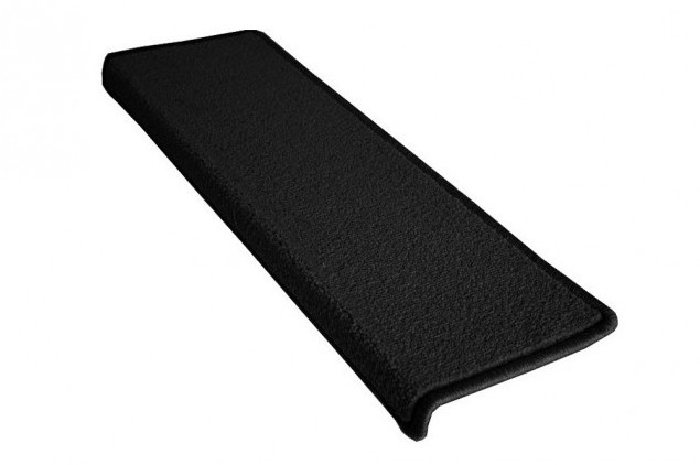 Vopi Nášlapy na schody Eton černý obdélník, samolepící 25 × 80 obdélník (rozměr včetně ohybu)