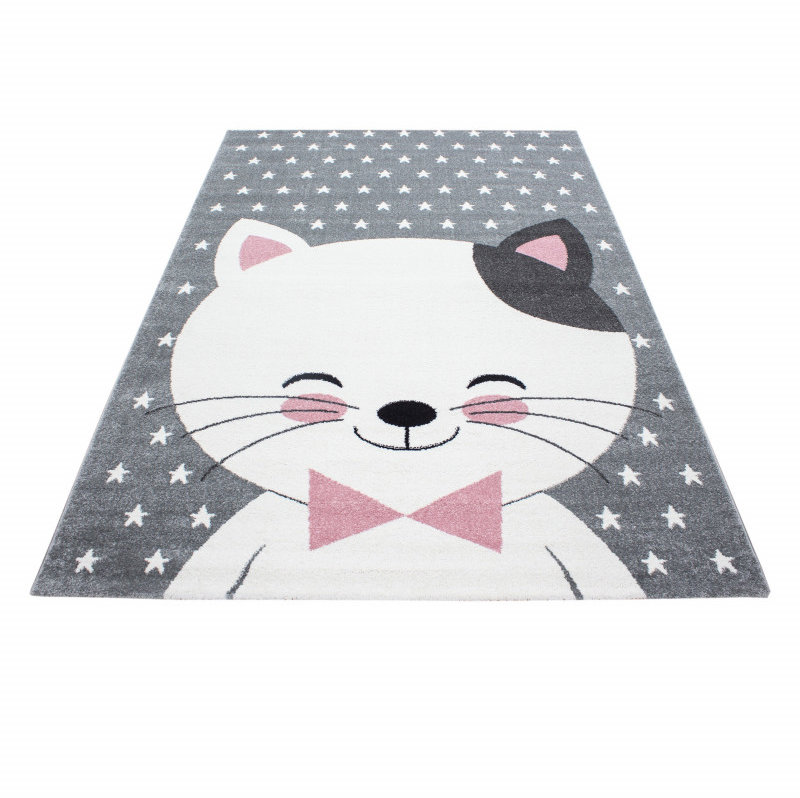 Vopi Dětský koberec s kočičikou 550 pink 120 × 170 cm