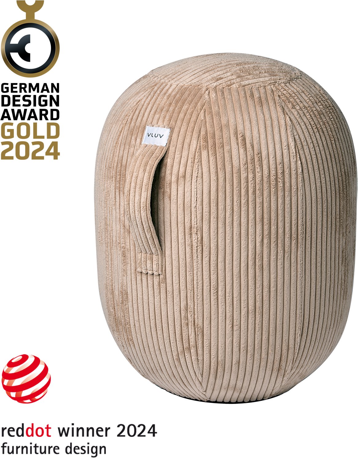 VLUV Kapsul Vlip S Beige - ergonomický sedací míč