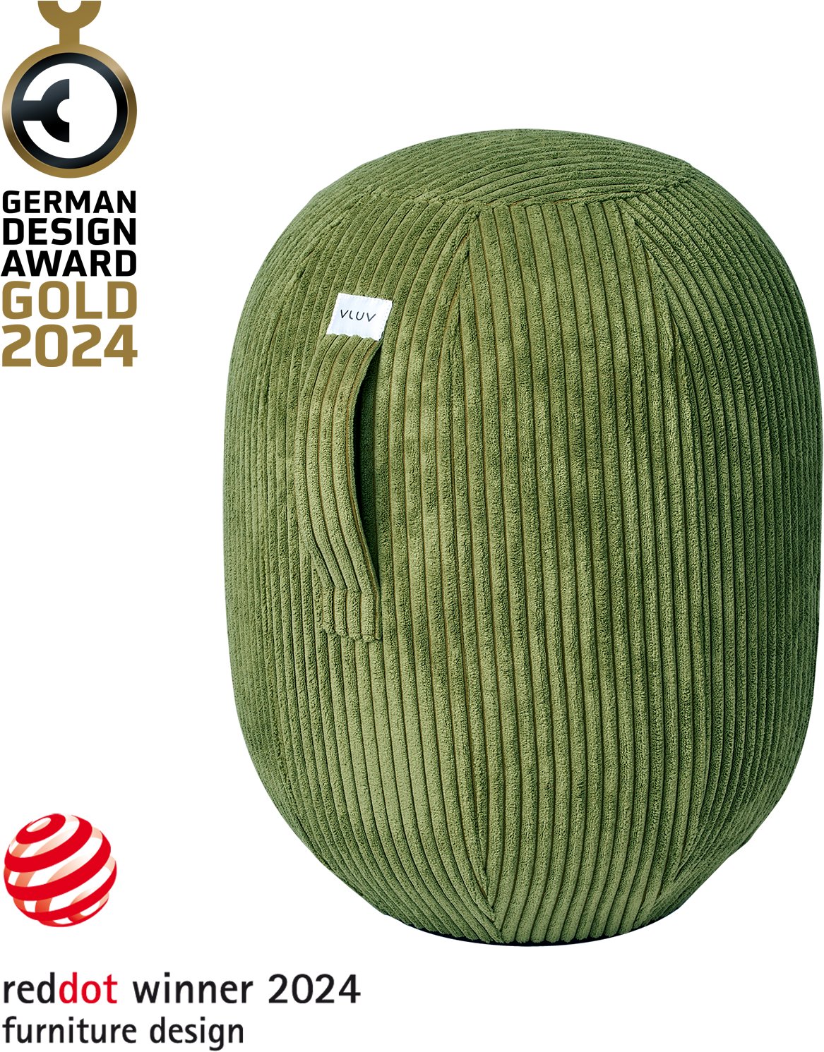 VLUV Kapsul Vlip M Olive - ergonomický sedací míč pro kancelář