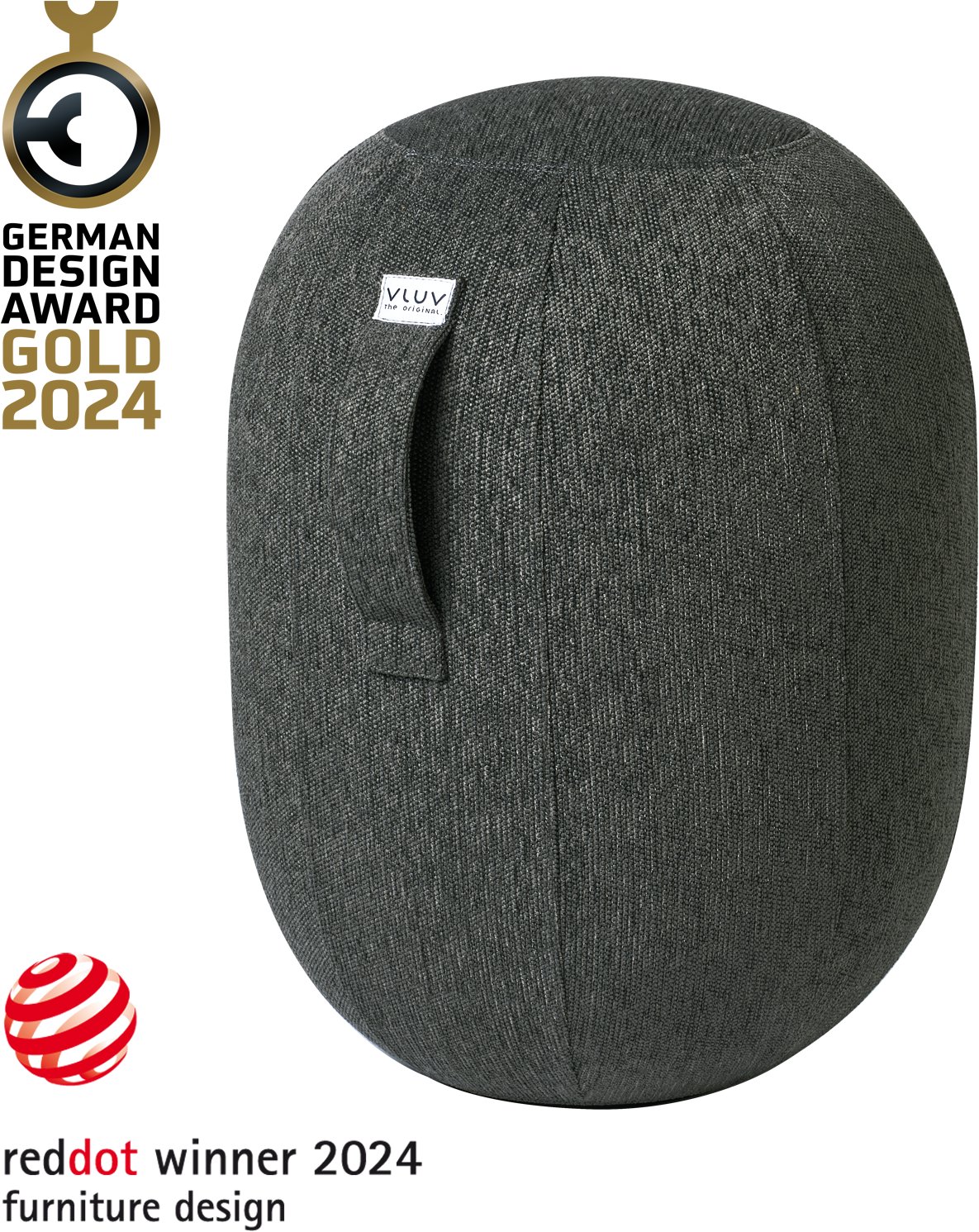 VLUV Kapsul Stov L Anthracite - ergonomický sedací míč