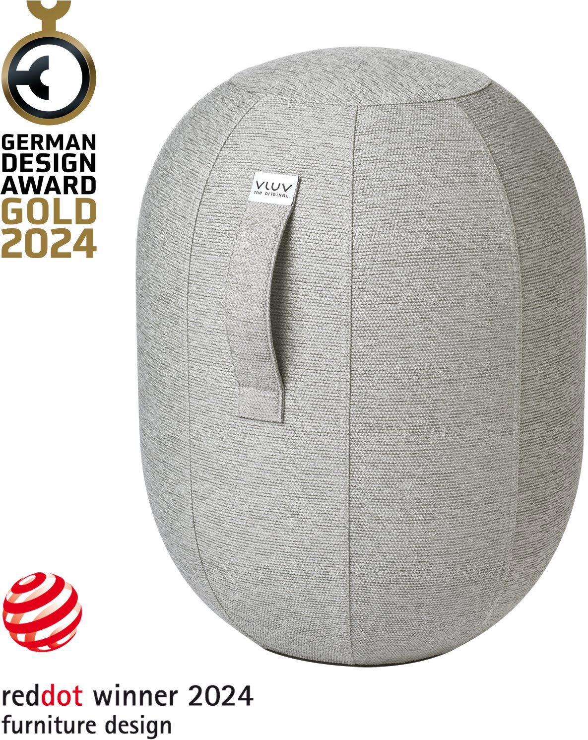 VLUV Kapsul Stov L Concrete sedací míč v betonovém designu