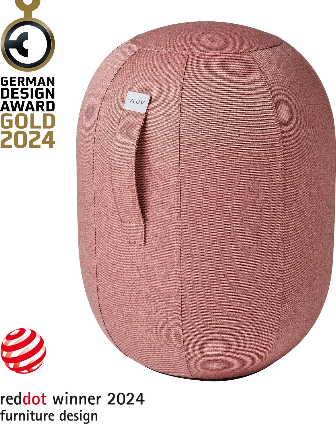 VLUV Kapsul Leiv M Puce - moderní sedací míč v barvě puce