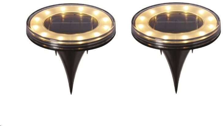 VELAMP Set 2 zahradních LED solárních světel SPK16