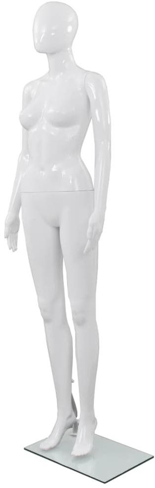 SHUMEE Dámská figurína lesklá bílá 175 cm