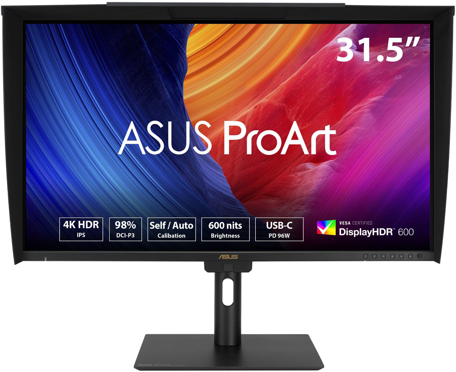 ASUS ProArt Display PA32UCE monitor ve stříbrném provedení