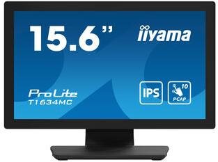 Dotykový monitor iiyama ProLite T1634MC-B1S s 16 palcovou úhlopříčkou.