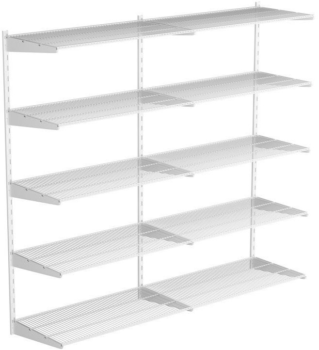 Walteco Nástěnná regálová sestava Double, 1500 × 1630 mm, bílá