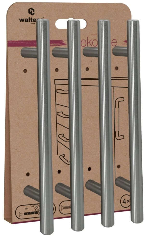 Walteco Maxim Set úchytek 128 mm, broušený saténový nikl, 4 ks