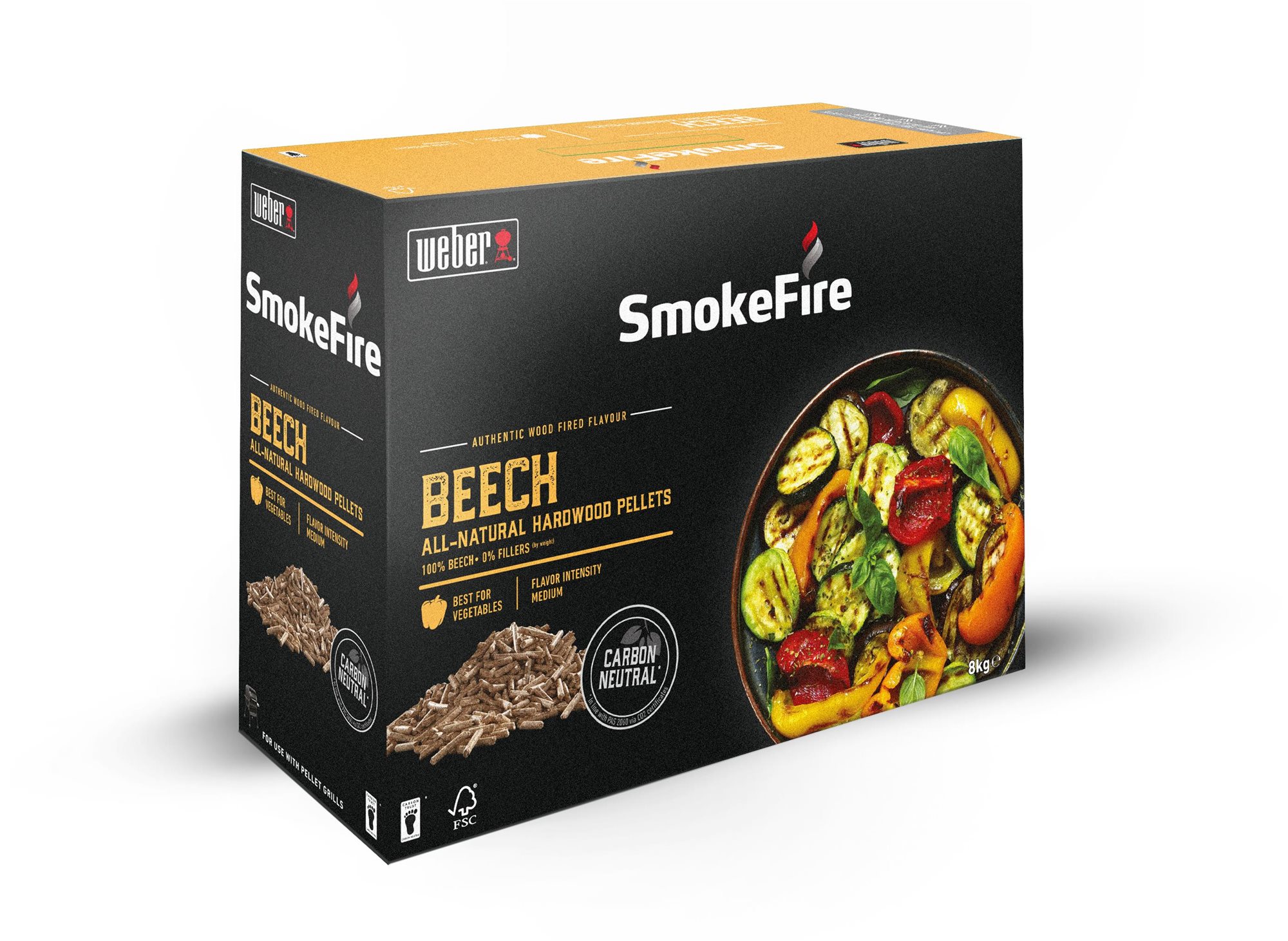 WEBER Dřevěné přírodní pelety buk, 8 kg (vhodné pro zeleninu)