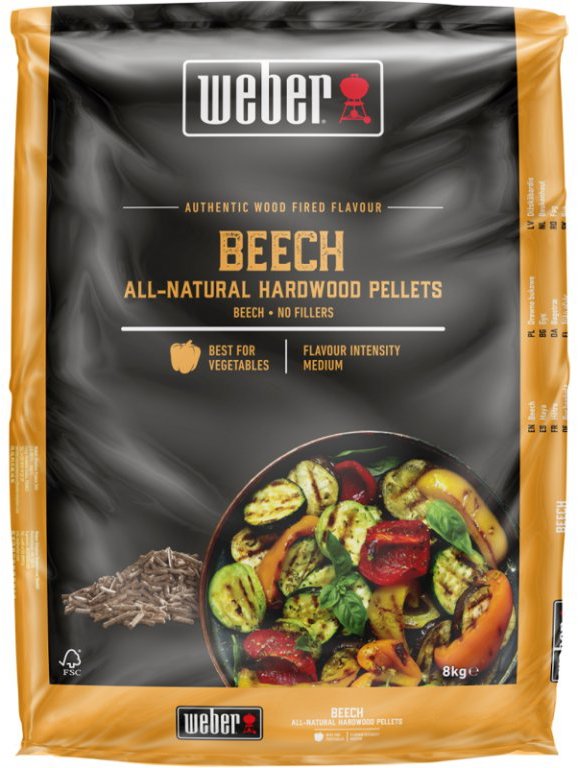 WEBER Dřevěné pelety buk, 8 kg (vhodné pro zeleninu)
