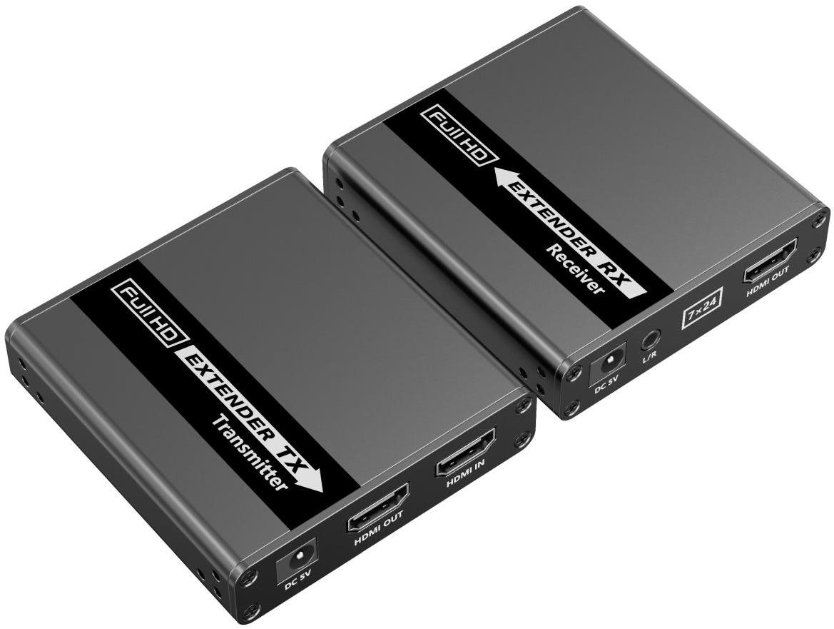 PremiumCord HDMI extender FULL HD 1080p na 70m přes Cat6/Cat6A/Cat7, s lokálním výstupem