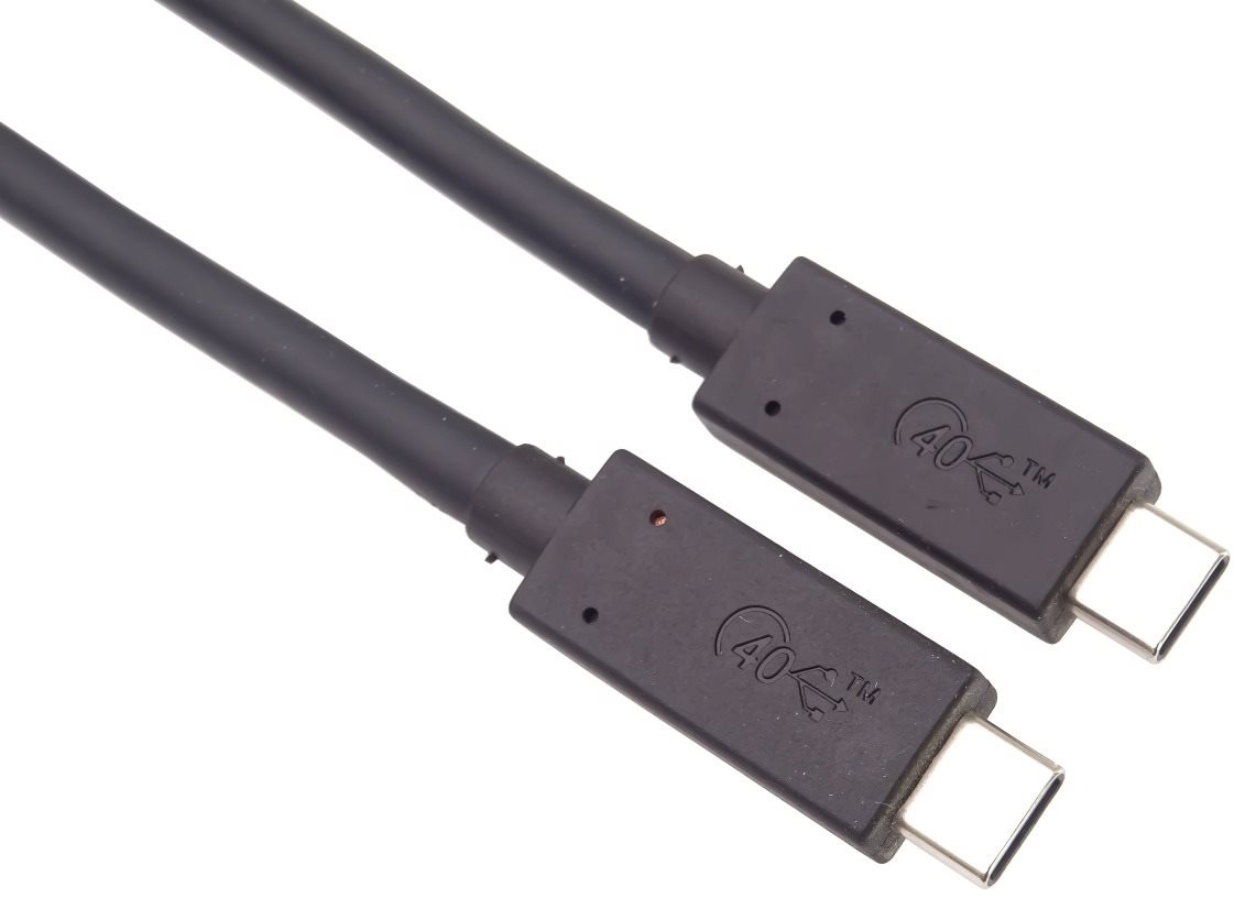 PremiumCord USB4 40Gbps 8K@60Hz kabel s konektory USB-C, Thunderbolt 3 délka: 0,5m