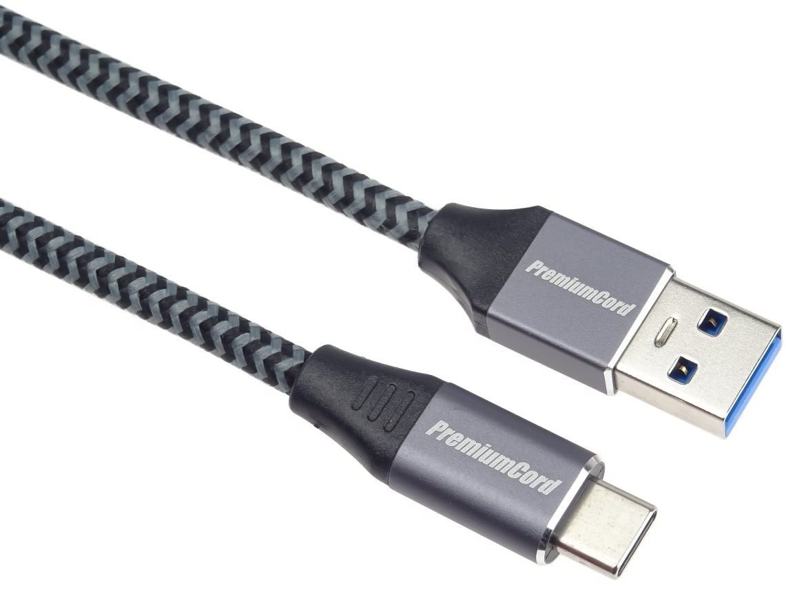 PremiumCord kabel USB-C - USB 3.0 A (USB 3.2 generation 1, 3A, 5Gbit/s) 2m
