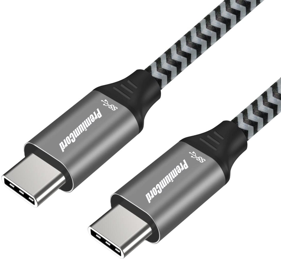 PremiumCord Kabel USB 3.2 Gen 1 USB-C male - USB-C male, bavlněný oplet 0,5m