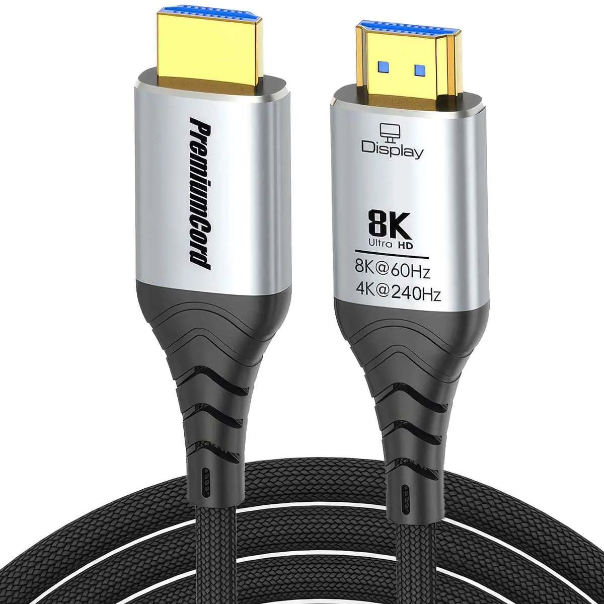 PremiumCord Ultra High Speed HDMI 2.1 optický fiber kabel 8K@60Hz, 15m zlacené
