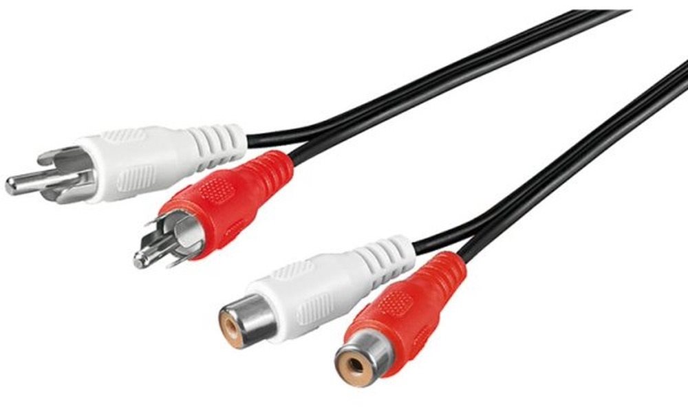 PremiumCord 2x cinch (M) - 2x cinch (F) 10m
