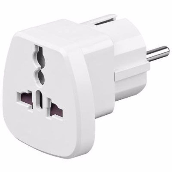 Goobay UK -> EU Power Adapter bílý