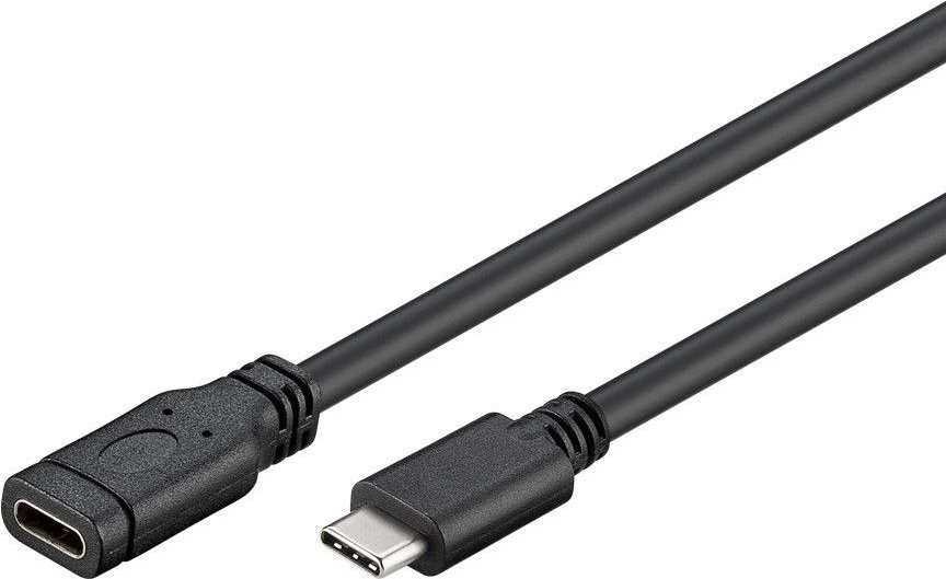 PremiumCord Prodlužovací kabel USB 3.1 konektor C/male - C/female, černý, 2m