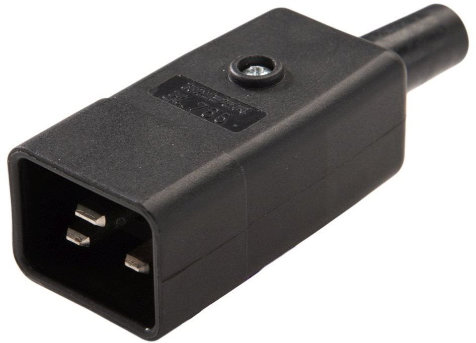 PremiumCord Konektor síťový 230V/M 16A C20, IEC60320
