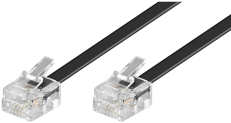 PremiumCord 6P4C (RJ-11) Plug 6P4C (RJ-11) Plug 15m - černý