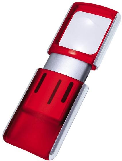 Lupa WEDO s LED světlem červená