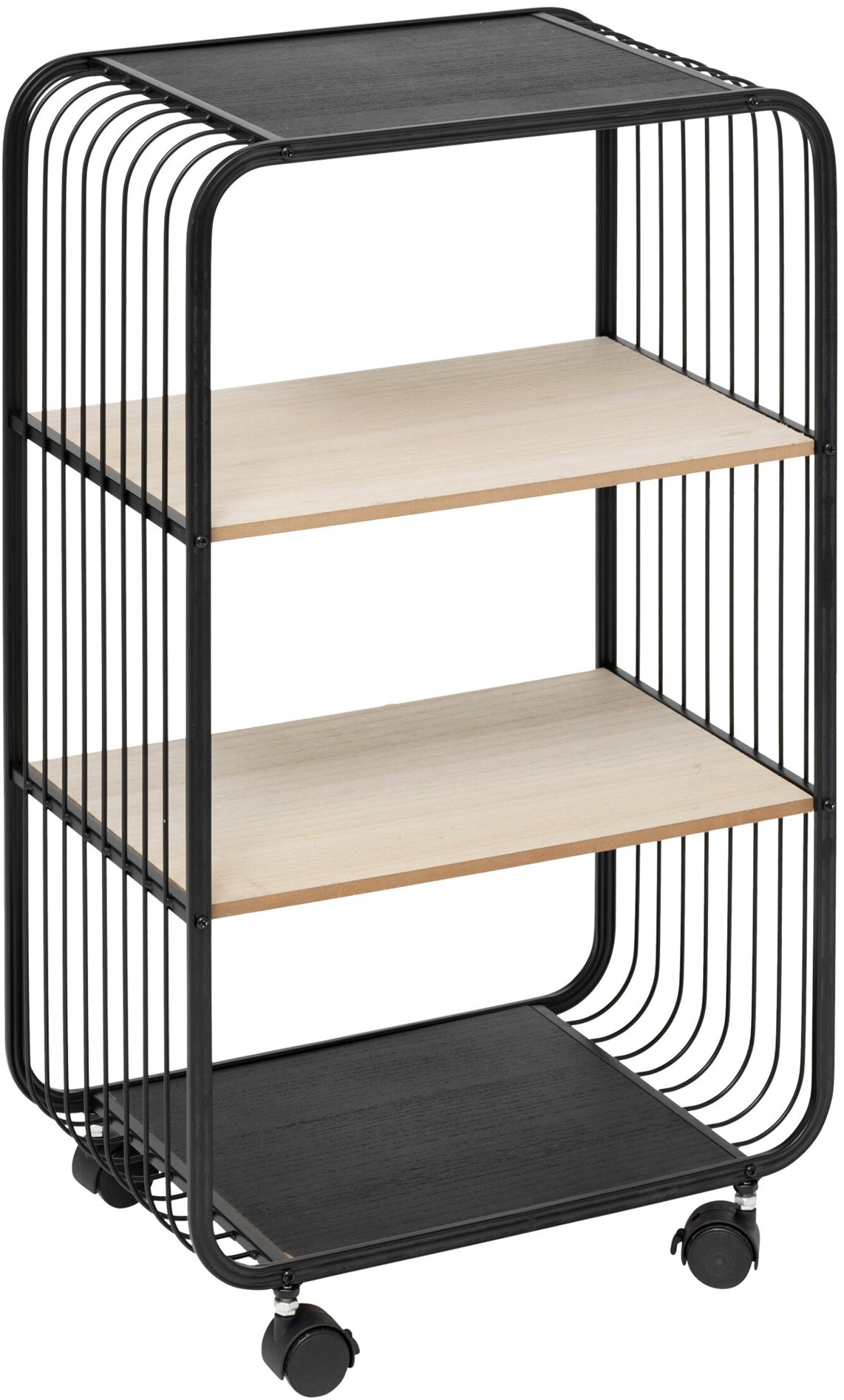 Mobilní polička 5five Simply Smart Noir, 3 úrovně, kovová