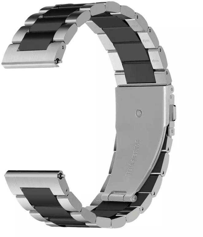 Drakero Kovový pro 22mm Quick Release stříbrno-černý