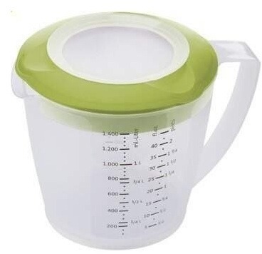 Westmark Mixovací nádoba s víčkem a odměrkou zelená Helena 1,4l