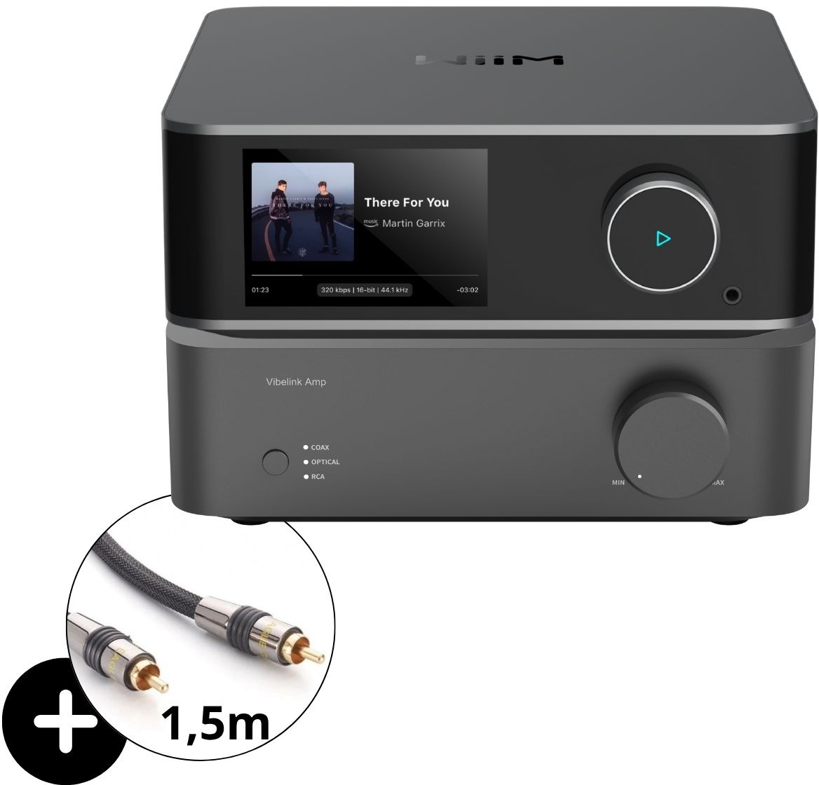 WiiM Ultra - Space Grey + Vibelink Amp Grey + Eagle Cable Deluxe II koaxiální 1,5m