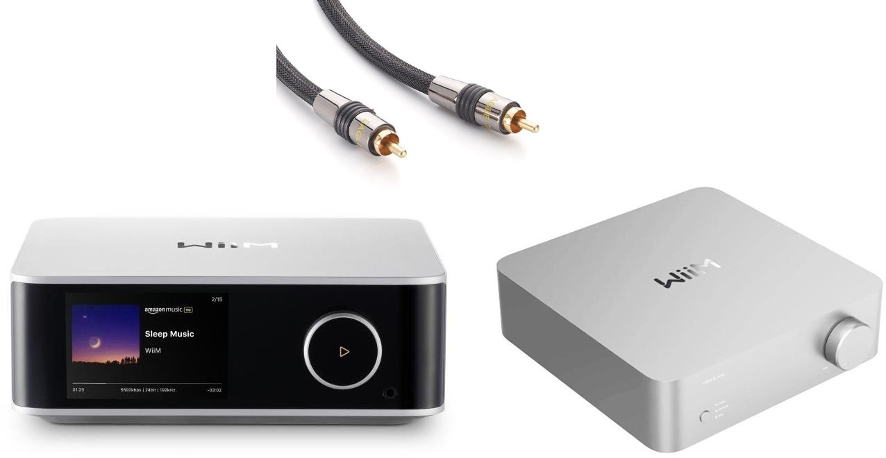WiiM Ultra Silver + Vibelink Amp Silver + Eagle Cable Deluxe II koaxiální 1,5m