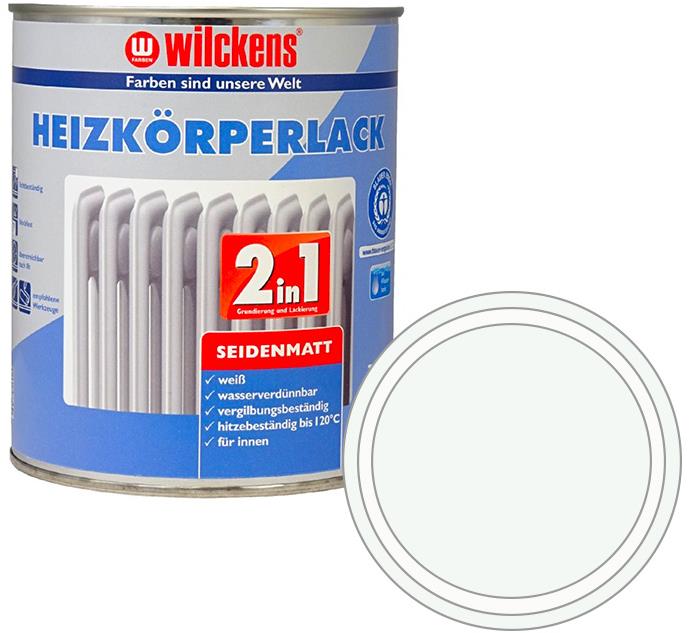 Wilckens Samozákladující barva na topení 2v1 Heizkoerperlack 375 ml, bílá polomatná